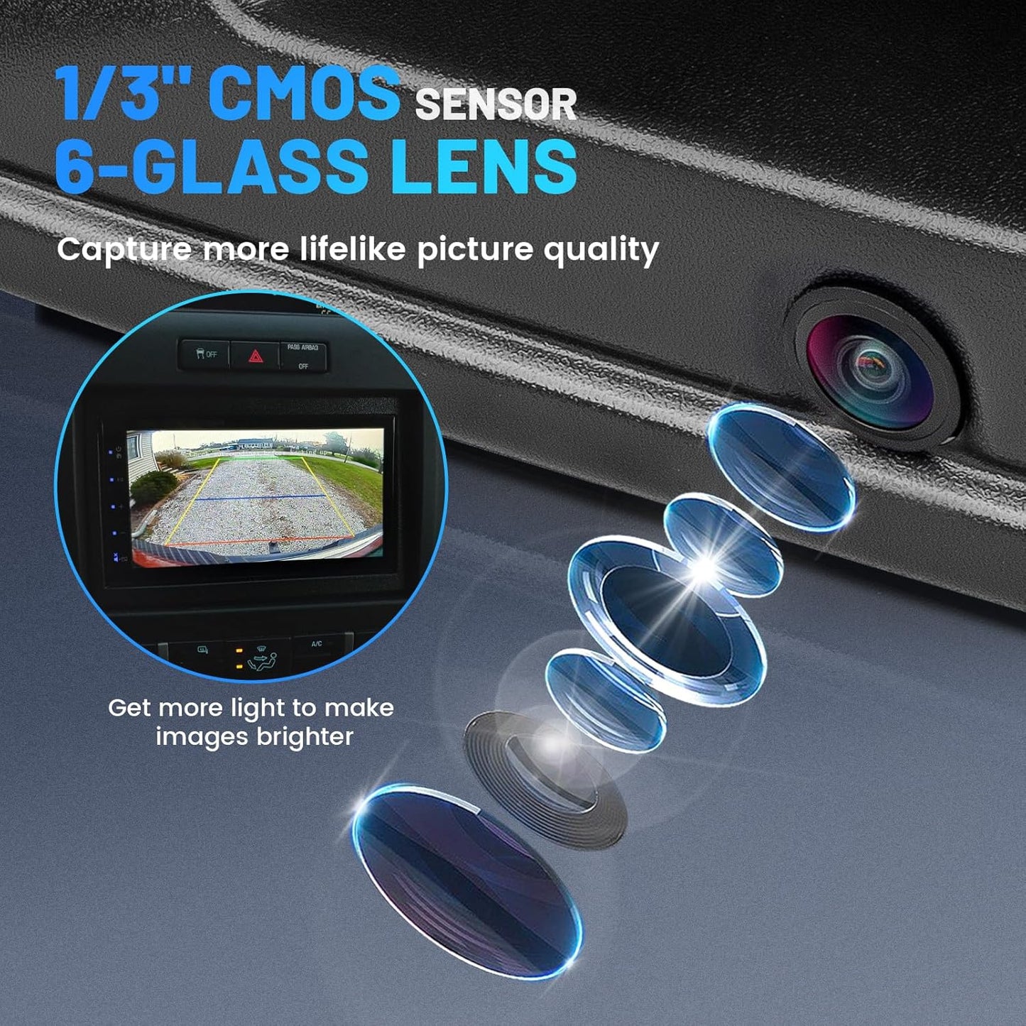 EW-T110 Rear View RCA Camera Tailgate Latch w/Key Hole