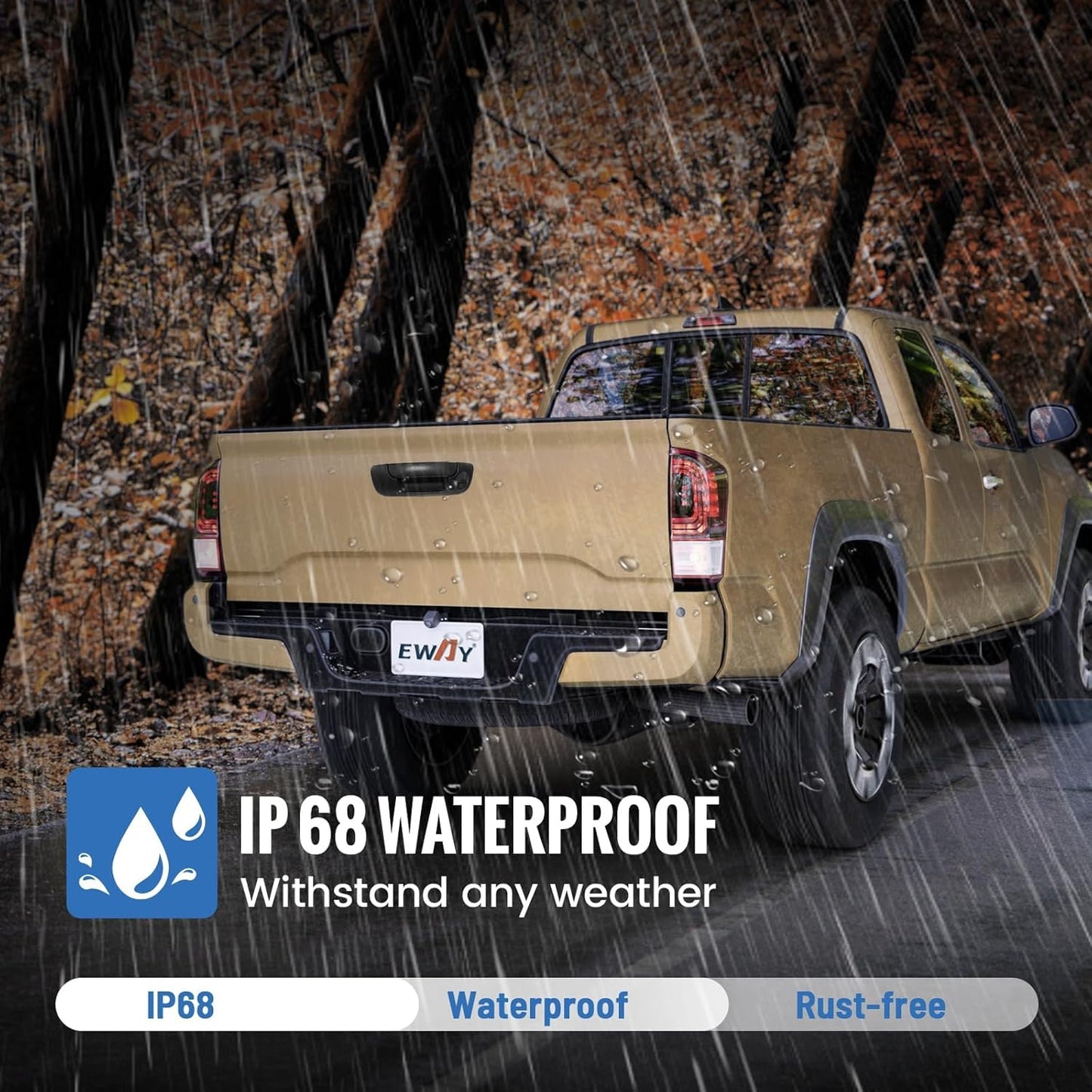 EW-T107 Tailgate Latch Door Handle Aftermarket Rear View Camera