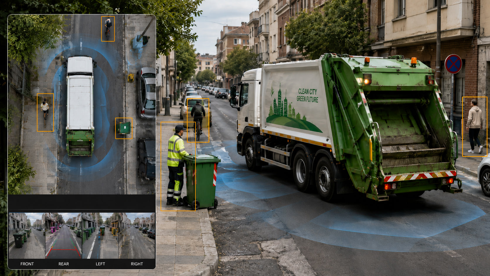 How AI 360 Surround View Improves Visibility for Refuse Trucks