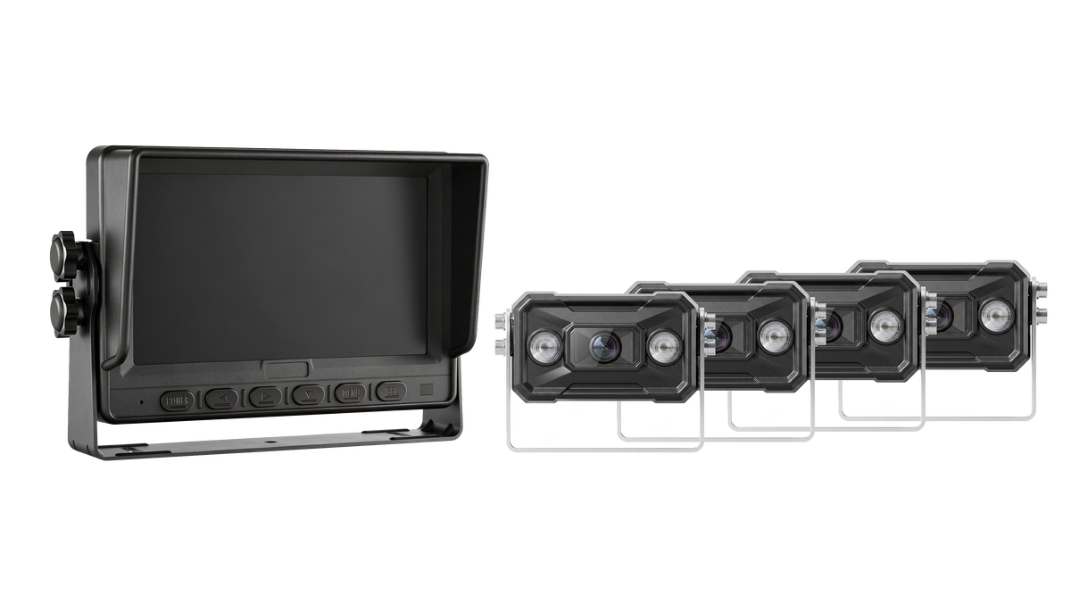 Rearview AI Camera Kit for Mobile and Crawler Crane Pedestrian Detection