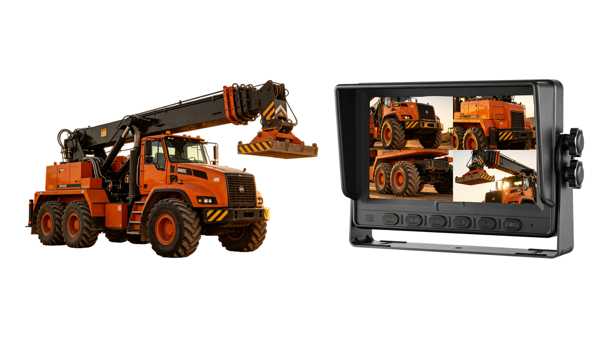 Blind Spot Kamerasystem für Reach Stacker mit AI Detection