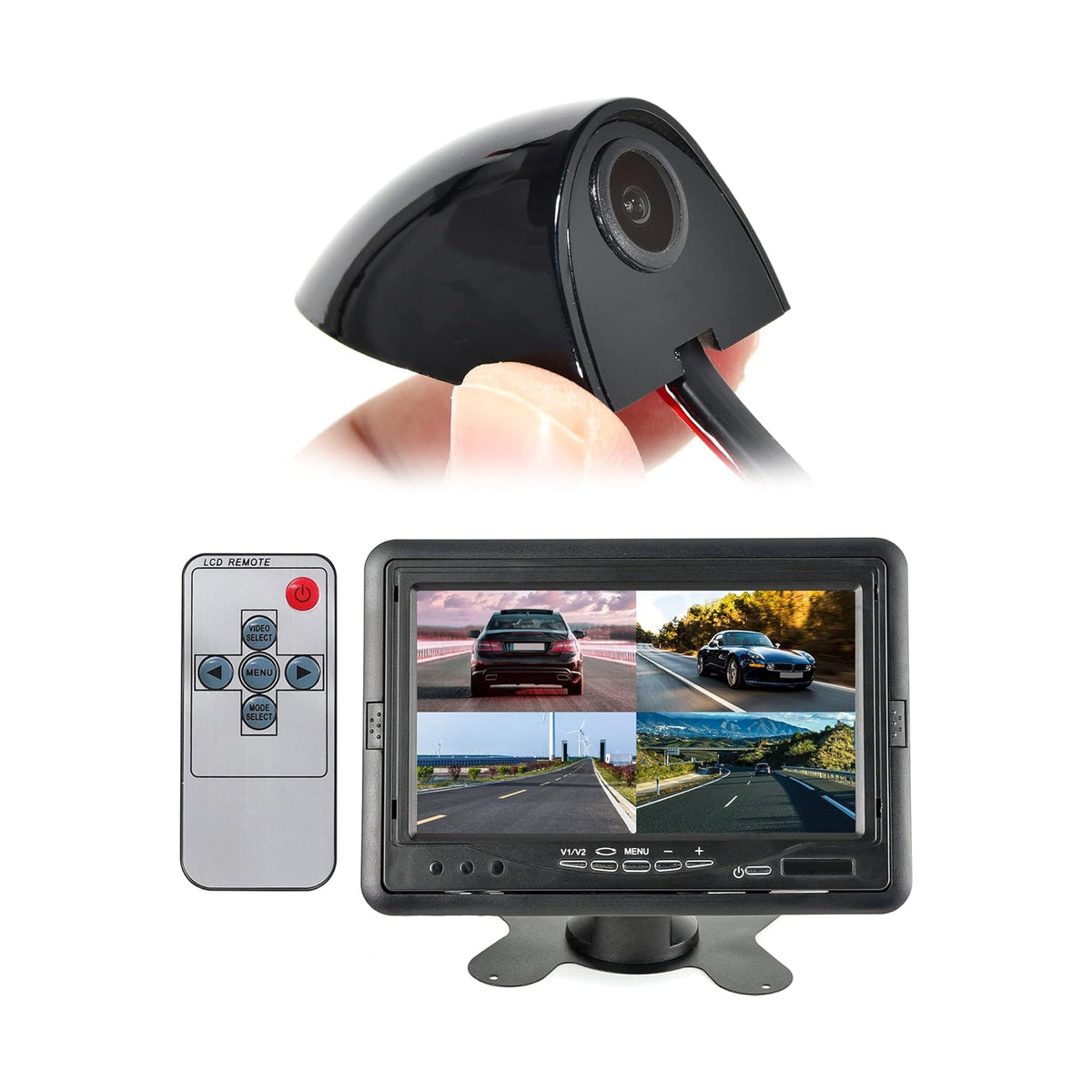 Blind Spot Side View Camera Kit with 7-Inch LCD Monitor