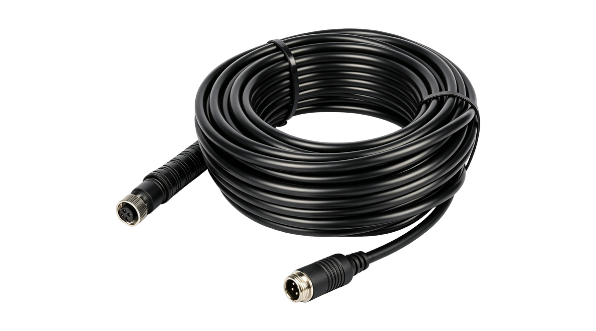15m 4 Pin Aviation Extension Cable for RV and Trailer Backup Camera