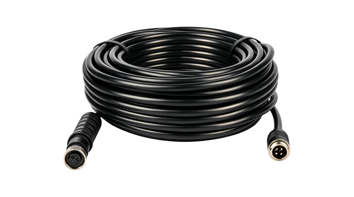 15m 4 Pin Aviation Extension Cable for RV and Trailer Backup Camera