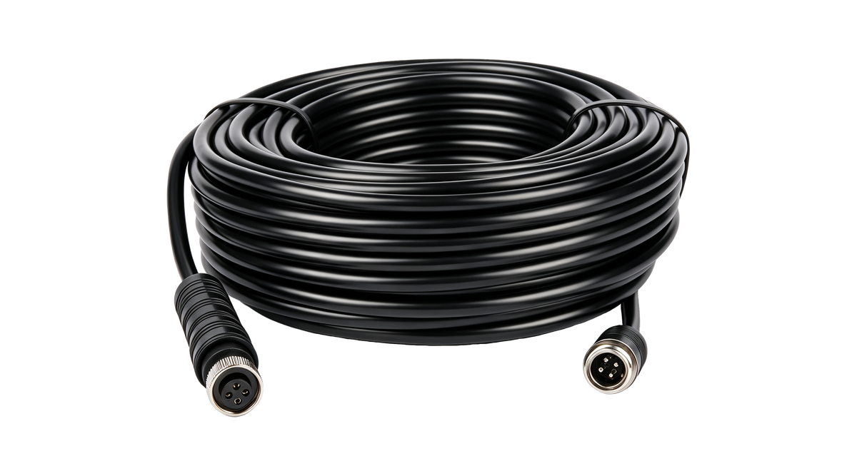 20m Heavy-Duty 4 Pin Aviation Extension Cable for Bus and Truck Camera