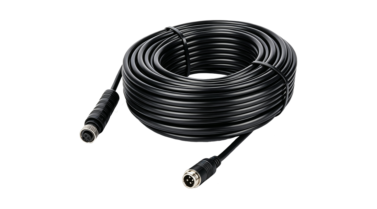 20m Heavy-Duty 4 Pin Aviation Extension Cable for Bus and Truck Camera