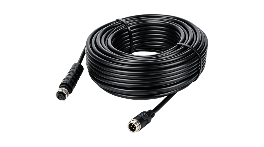 20m Heavy-Duty 4 Pin Aviation Extension Cable for Bus and Truck Camera