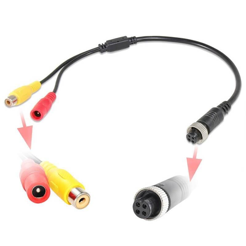 4 Pin Aviation Female to RCA Female Adapter Cable