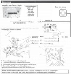 Câble adaptateur RCA de caméra de recul pour autoradio d'origine