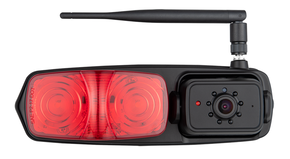 Wireless WiFi Commercial Vehicles Camera with Marker Light - red