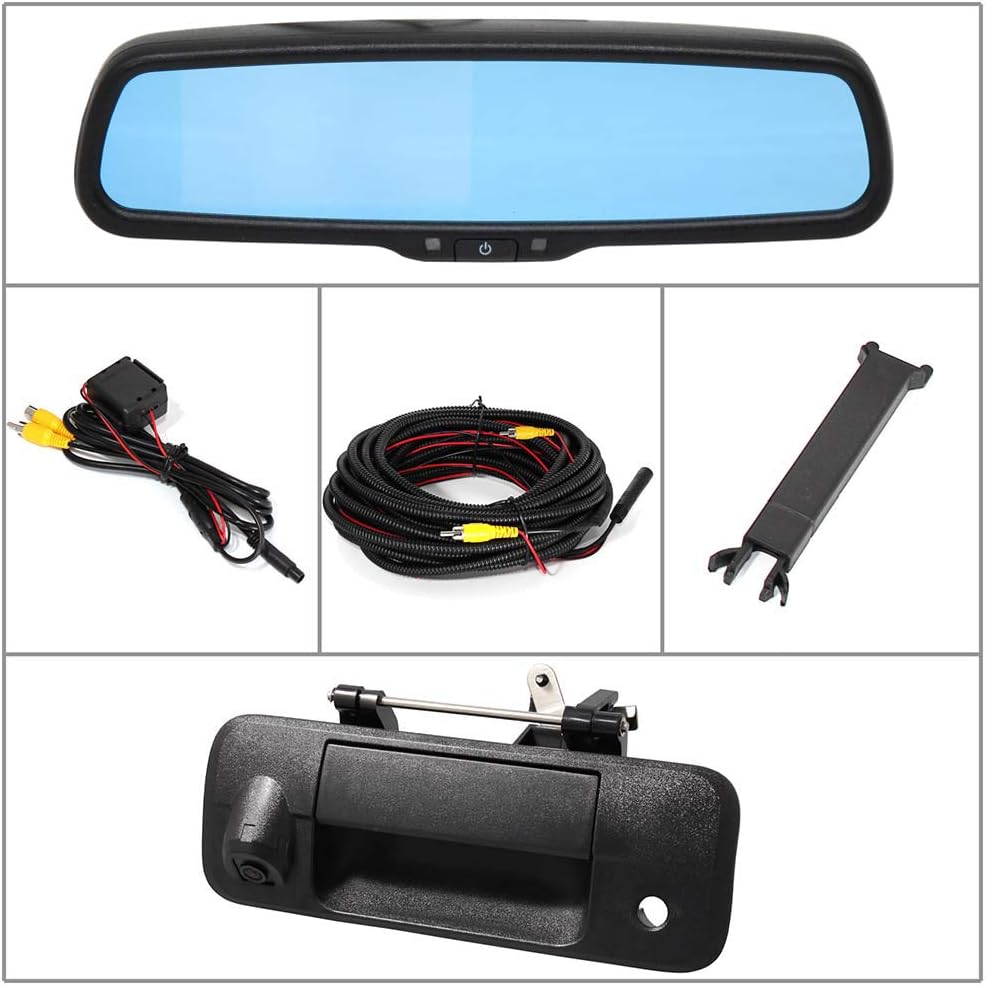 Toyota Tundra Tailgate Handle Backup Camera with 4.3" Mirror Monitor Kit