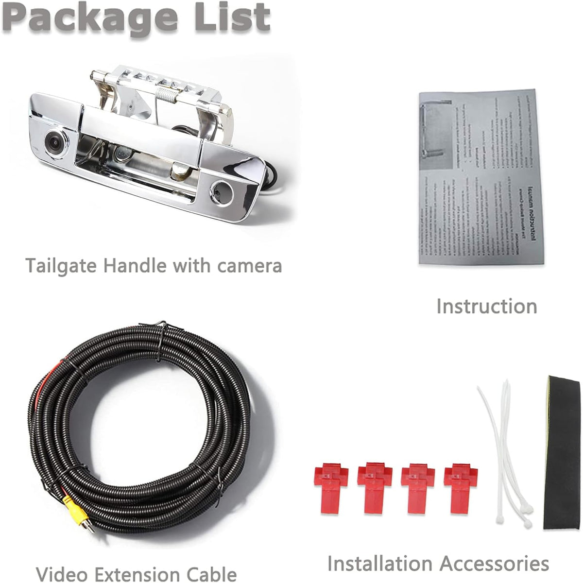 Tailgate Handle Backup Camera (Silver)
For RAM 1500 (2009-2018)
RAM 2500 (2009-2018)