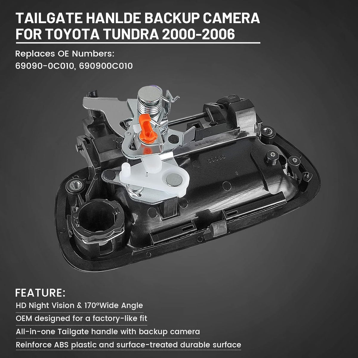 Tailgate Handle Backup Camera For Toyota Tundra 2000–2006 Replacement