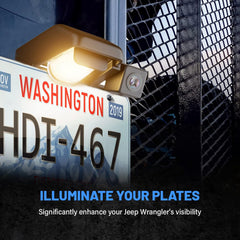 EW-004KIT License Plate Rear View Camera with Marker Light for Jeep Wrangler