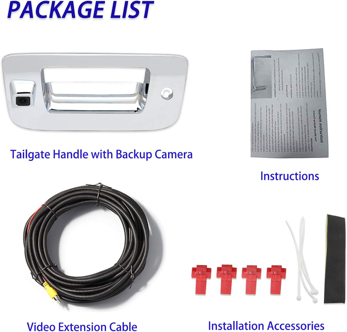 Tailgate Handle Backup Camera 
For GMC Sierra And Chevrolet Silverado (Silver)