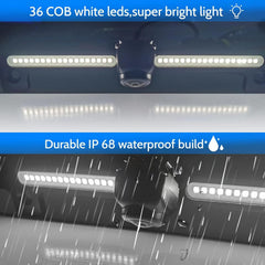 License Plate Backup Light Bar Camera with 4.3" Mirror Monitor Kit