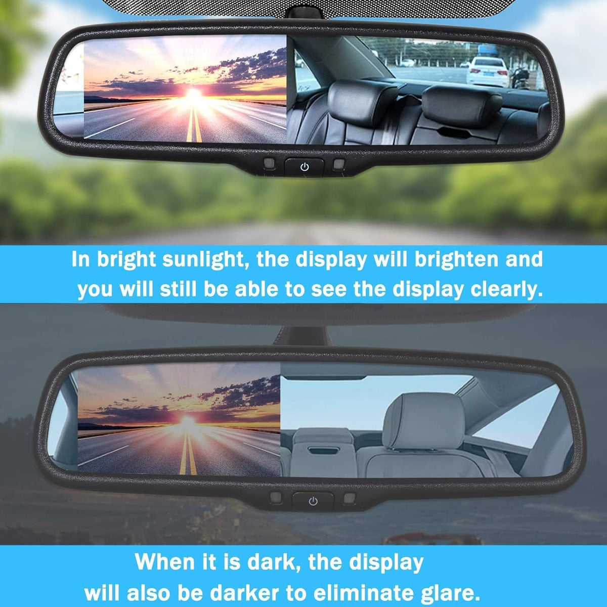 4.3" Auto Dimming Interior Rear View Mirror