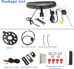 Jeep Spare Tire Mount Backup Camera with 4.3" LCD Mirror Monitor Kit