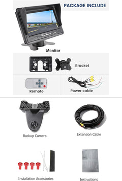 Mercedes Sprinter High Roof Third Brake Light Backup Camera with 7-Inch Monitor