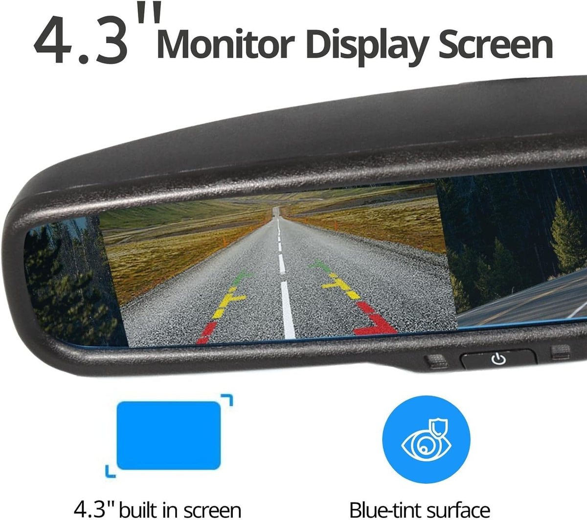 4.3" LCD Rearview Mirror Screen