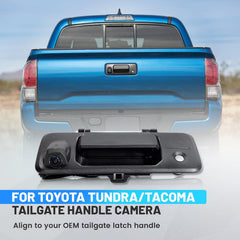 Tailgate Handle Backup Camera
For Toyota Tacoma 2016 Up/Toyota Tundra 2014 Up