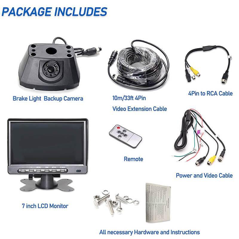 Dodge Ram ProMaster Brake Light Backup Camera with 7-Inch Monitor