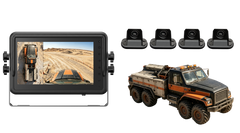 Construction Vehicle AI 360 Camera System with 3D Around View Recording Monitor