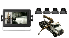 Crane Truck AI 360 Camera System with 3D Around View Recording Monitor