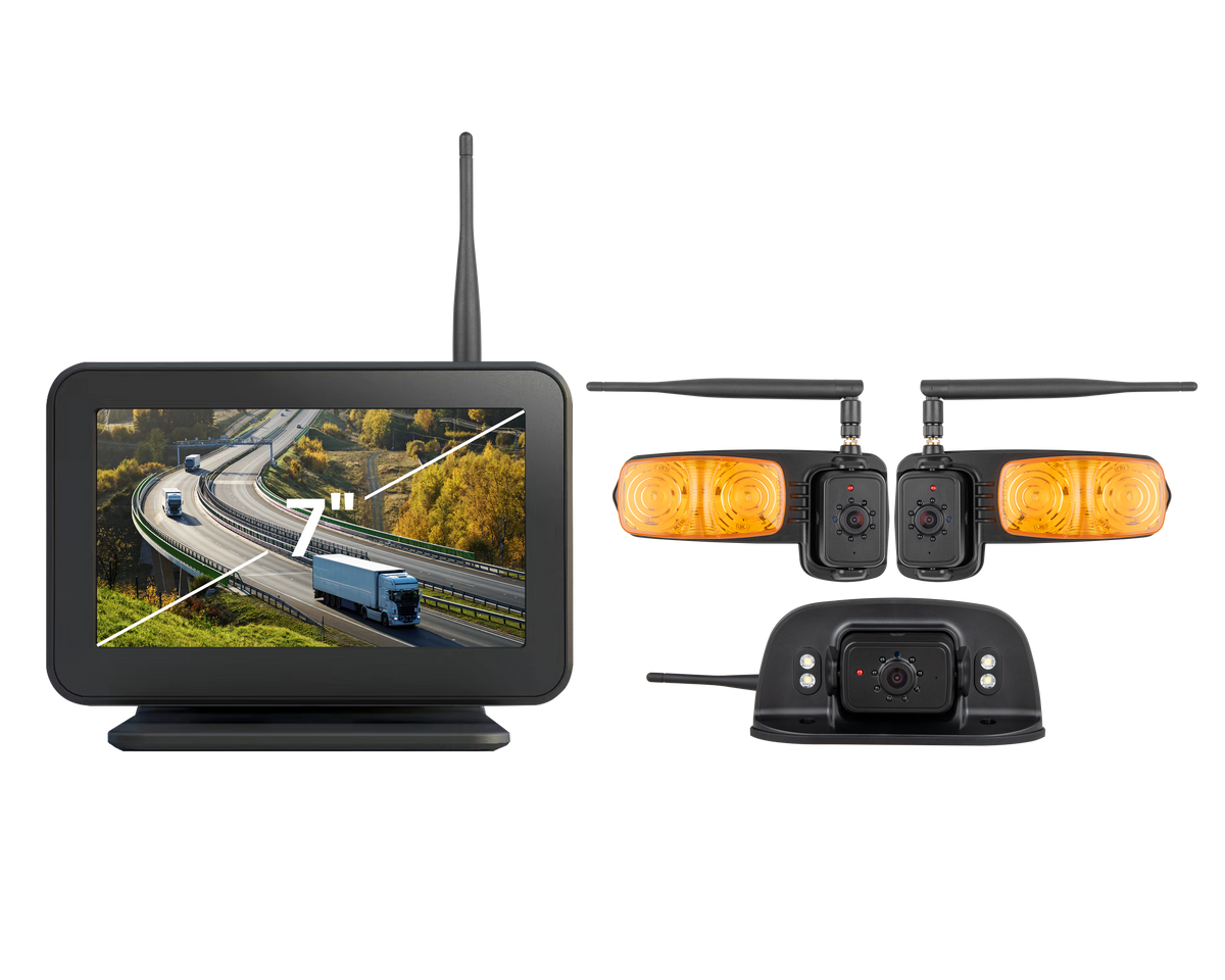 Wireless Backup Camera for RV System 4 Camera with 7inch Touch Screen Monitor