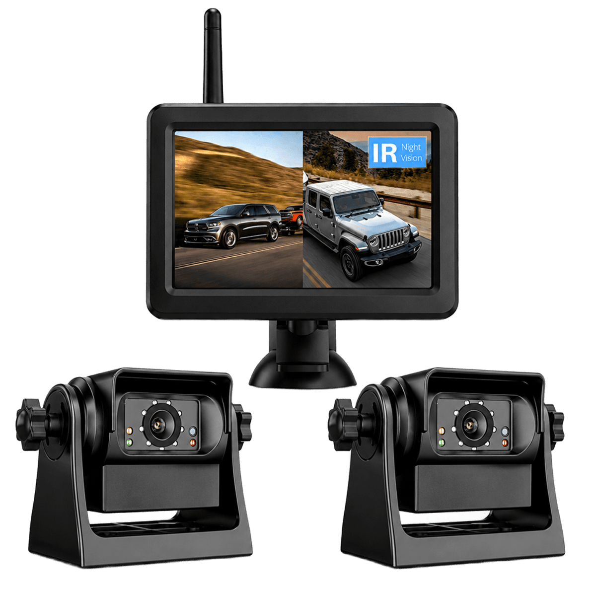 Wireless Vehicle Camera with 5" Monitoring Monitor