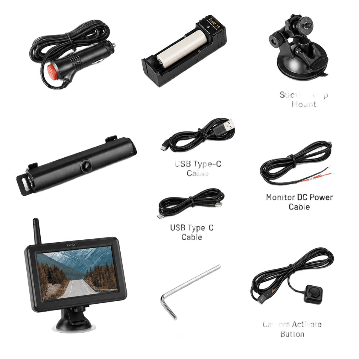 Wireless Rechargeable License Plate Backup Camera
