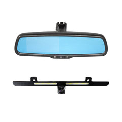License Plate Backup Light Bar Camera with 4.3" Mirror Monitor Kit