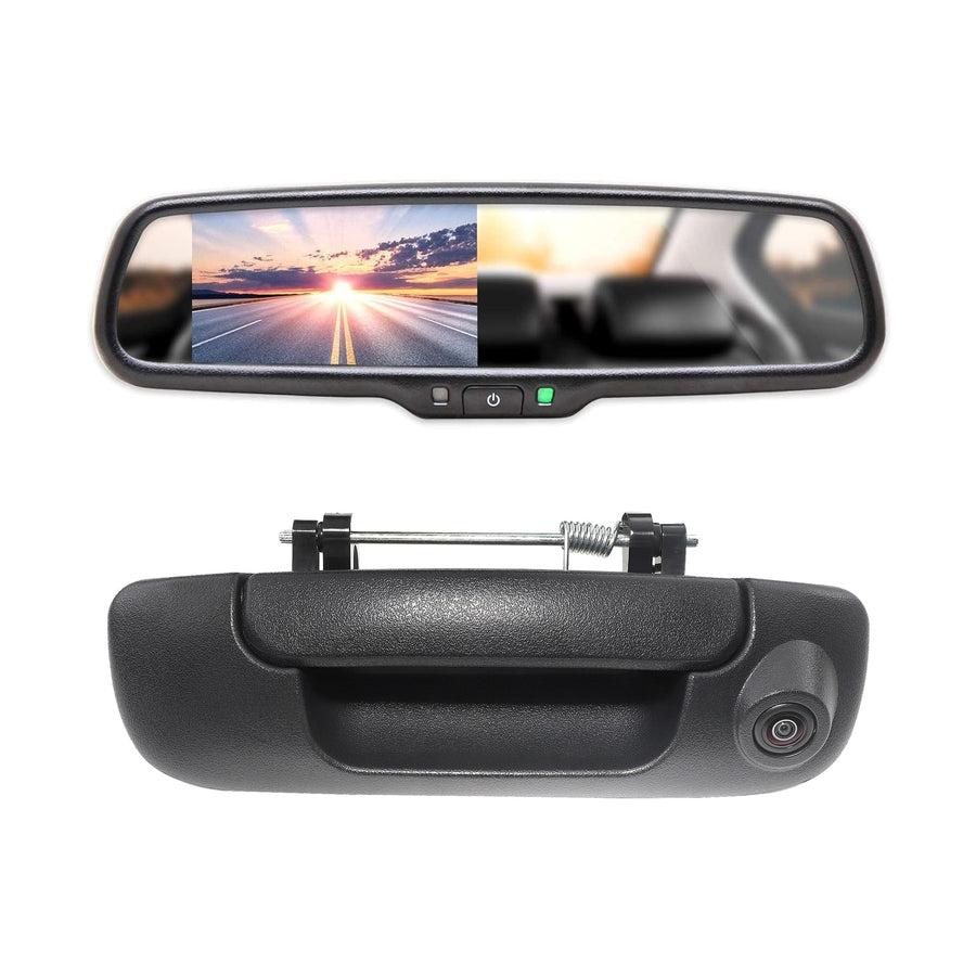 Dodge Ram Tailgate Handle Backup Camera with 4.3" Mirror Monitor Kit