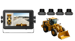 Engineering Machinery 4 Camera Panoramic View System with AI Alerts