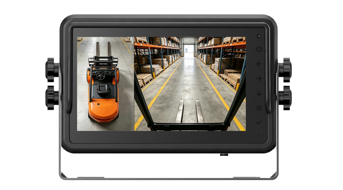 Forklift AI 360° Bird View Camera System for Warehouse Safety