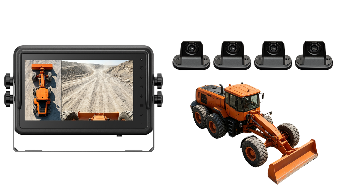 Heavy Equipment All-in-One 360 Recording Monitor for Mobile Plant Safety