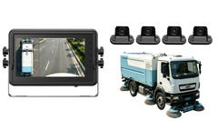 Municipal Sweeper AI 360 Camera System with Recording Monitor