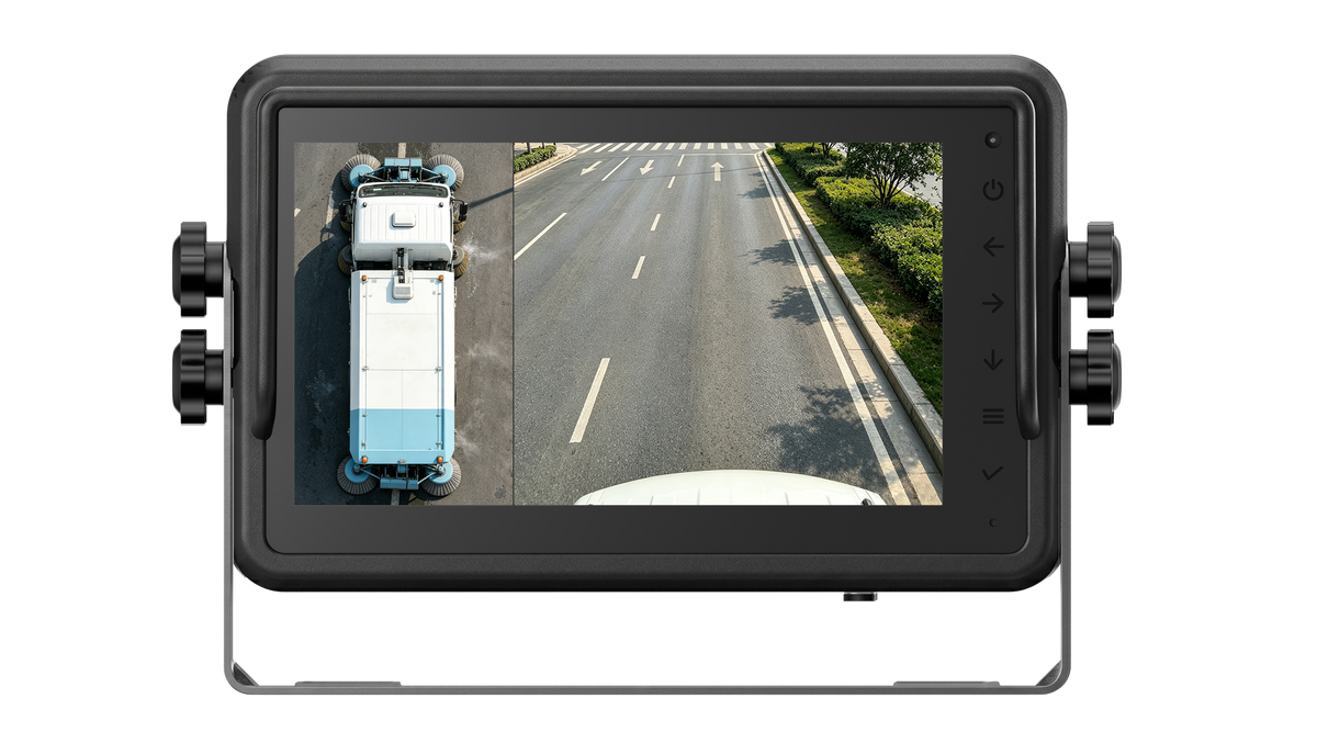 Municipal Sweeper AI 360 Camera System with Recording Monitor