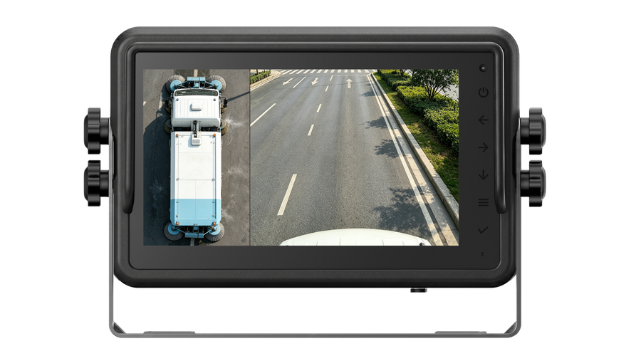 Municipal Sweeper AI 360 Camera System with Recording Monitor