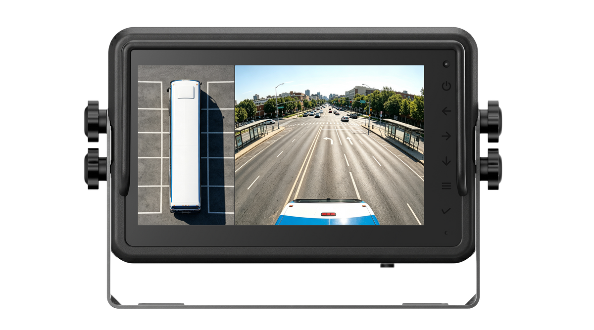 Public Transport Vehicle AI 360 Camera System with 3D Around View Recording Monitor