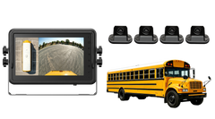 School Bus AI 360 Camera System with 3D Around View Recording Monitor