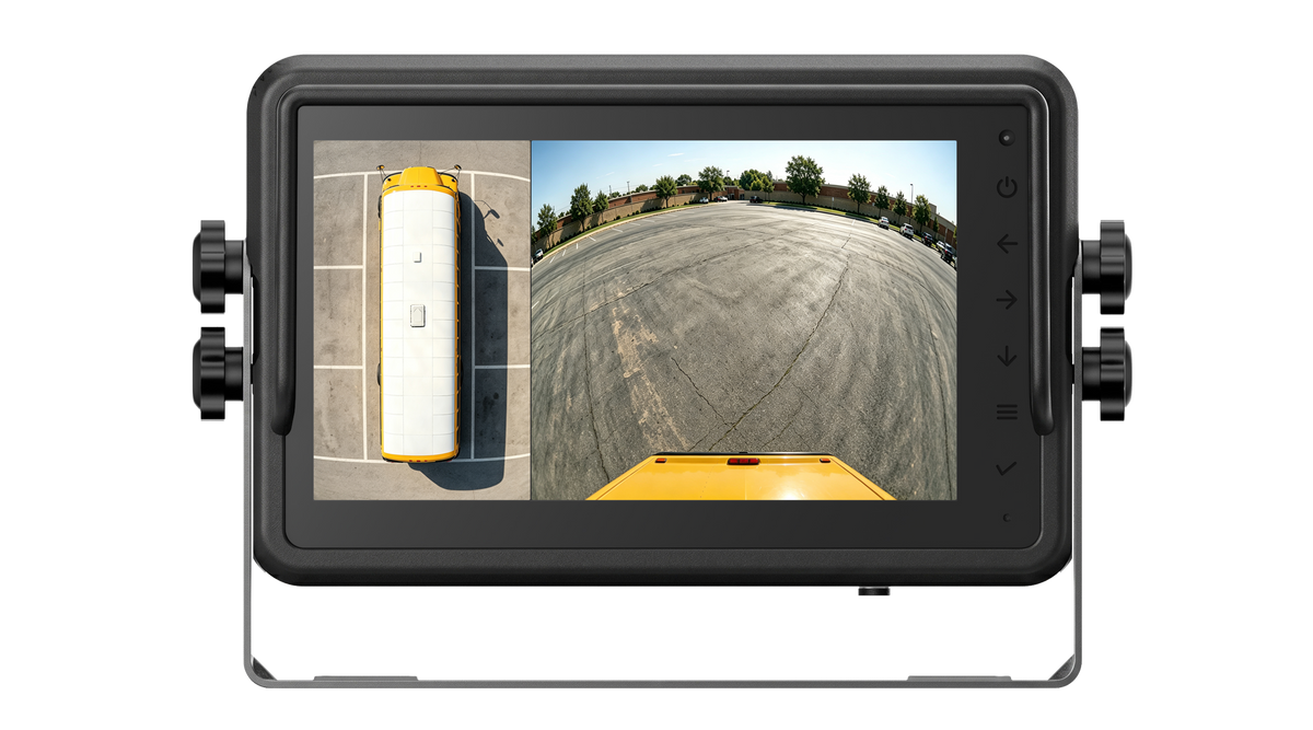 School Bus AI 360 Camera System with 3D Around View Recording Monitor