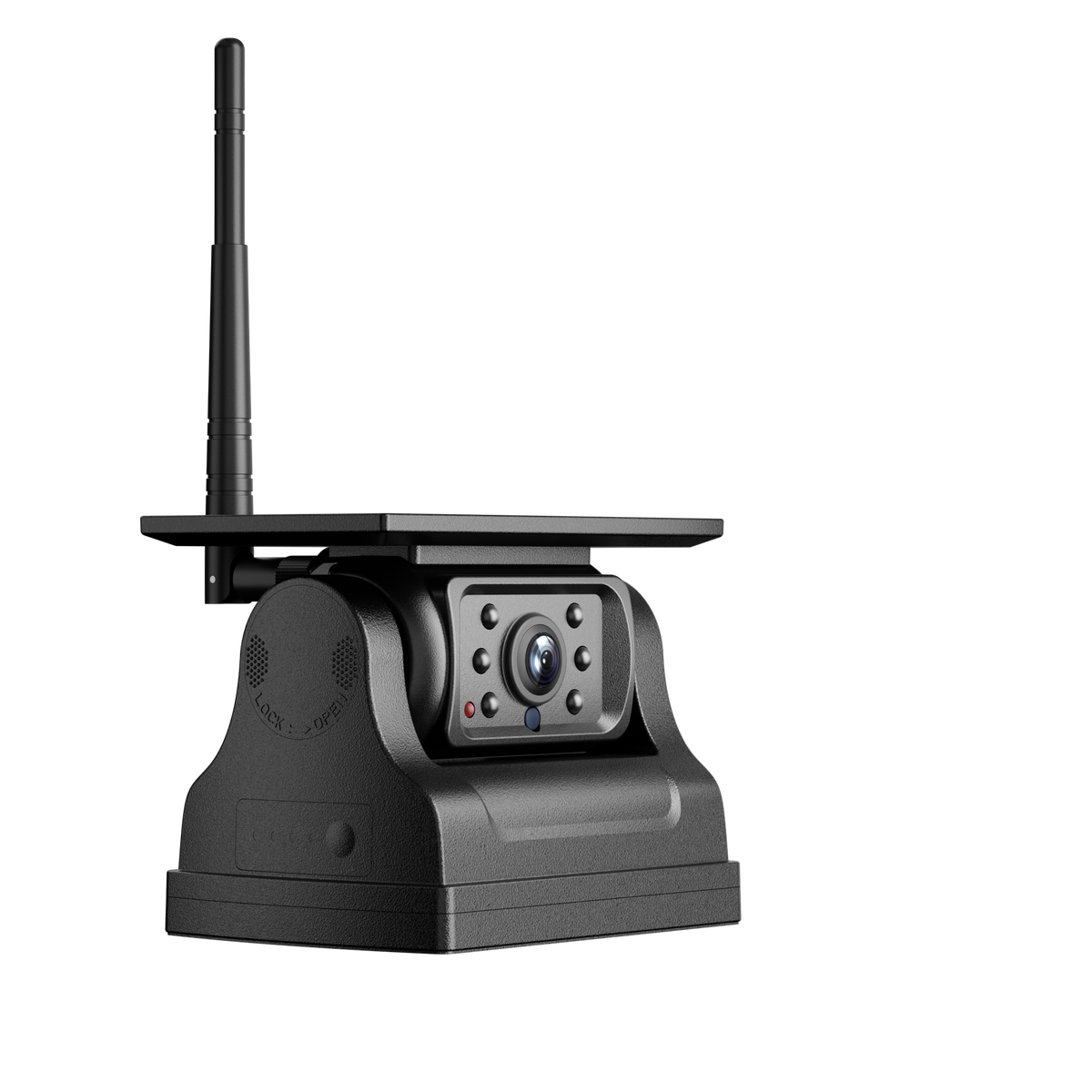 Solar-Power Wireless WiFi Trailer Backup Camera with Built-in 9000mAh Rechargeable Battery