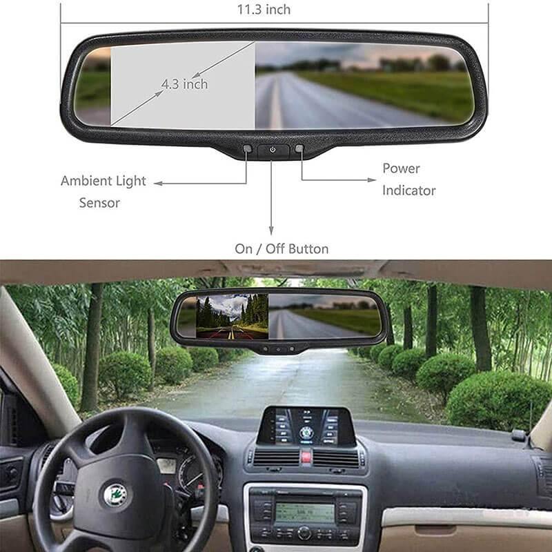 Ford Tailgate Handle Backup Camera with 4.3" Mirror Monitor Kit