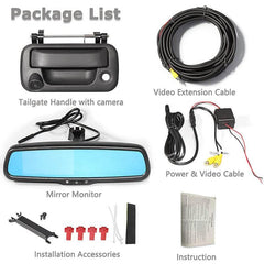 Ford Tailgate Handle Backup Camera with 4.3" Mirror Monitor Kit