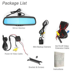 Universal Backup Camera with 4.3" Mirror Monitor Kit
