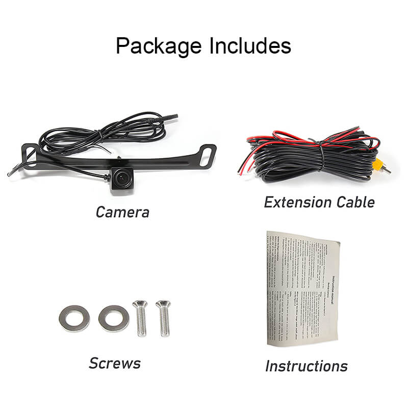 EW-L001 Universal Rear View License Plate Backup Camera