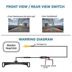 EW-L001 Universal Rear View License Plate Backup Camera
