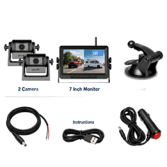 Wireless Commercial Vehicle Cameras with 7 inch Rear View Monitor