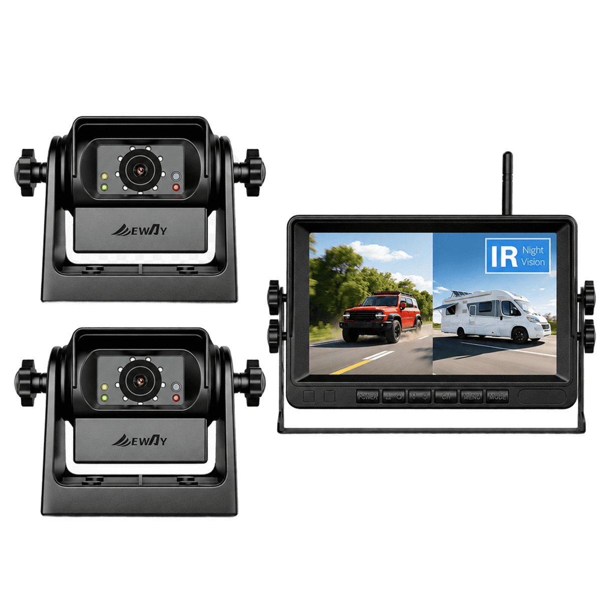 Wireless Commercial Vehicle Camera with 7 inch Rear View Monitor